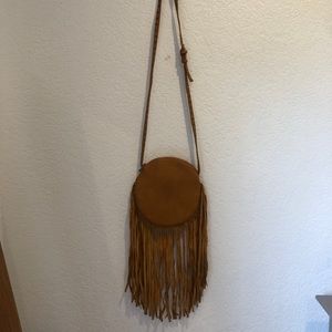 Boho Fringe Leather Crossbody